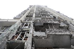 Impact of Russian overnight attack in Shevchenkivskyi district of Kyiv